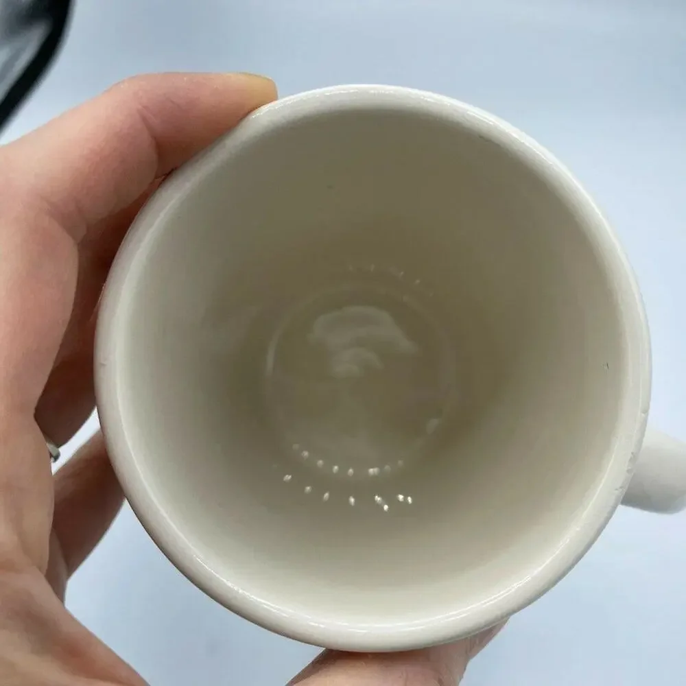 Starbucks Ivory Ceramic Holiday Coffee Mug Cup Tall 10 oz